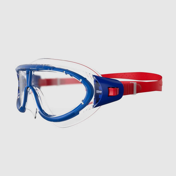 Очки для плавания Speedo Biofuse Rift Junior детские (прозрачные; красный/голубой/прозрачный)